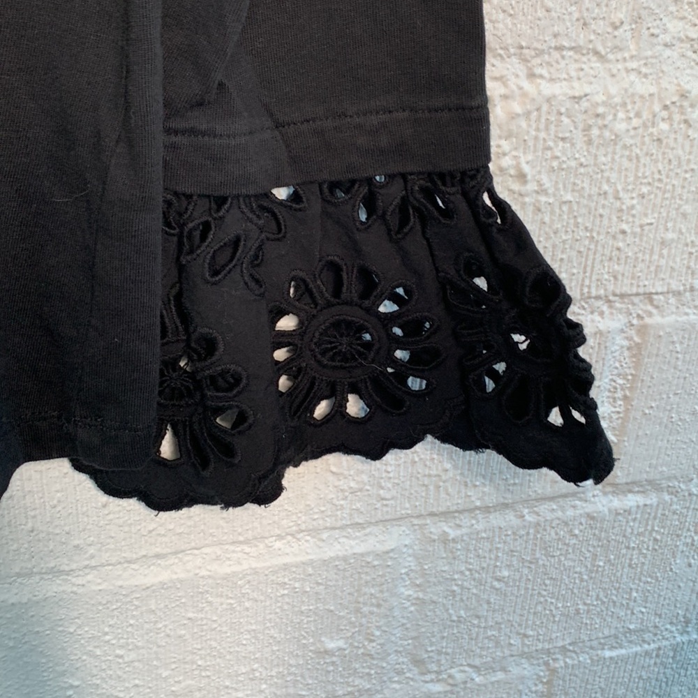 Beachlunchlounge Eyelet Bell Sleeve Long Sleeve Top sz S - Picture 3 of 8